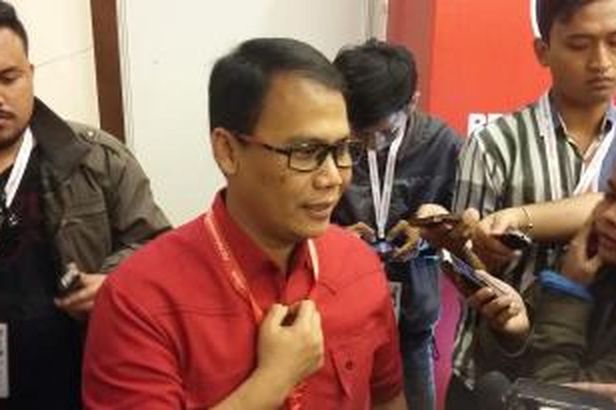 Wakil Sekjen PDI-P Ahmad Basarah di Rakernas I PDI-P di JIExpo Kemayoran,
Jakarta Pusat, Senin (11/1/2016).
