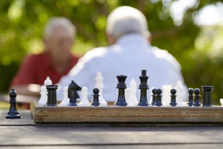 Bermain catur adalah kegiatan yang bisa melatih kemampuan kognitif.