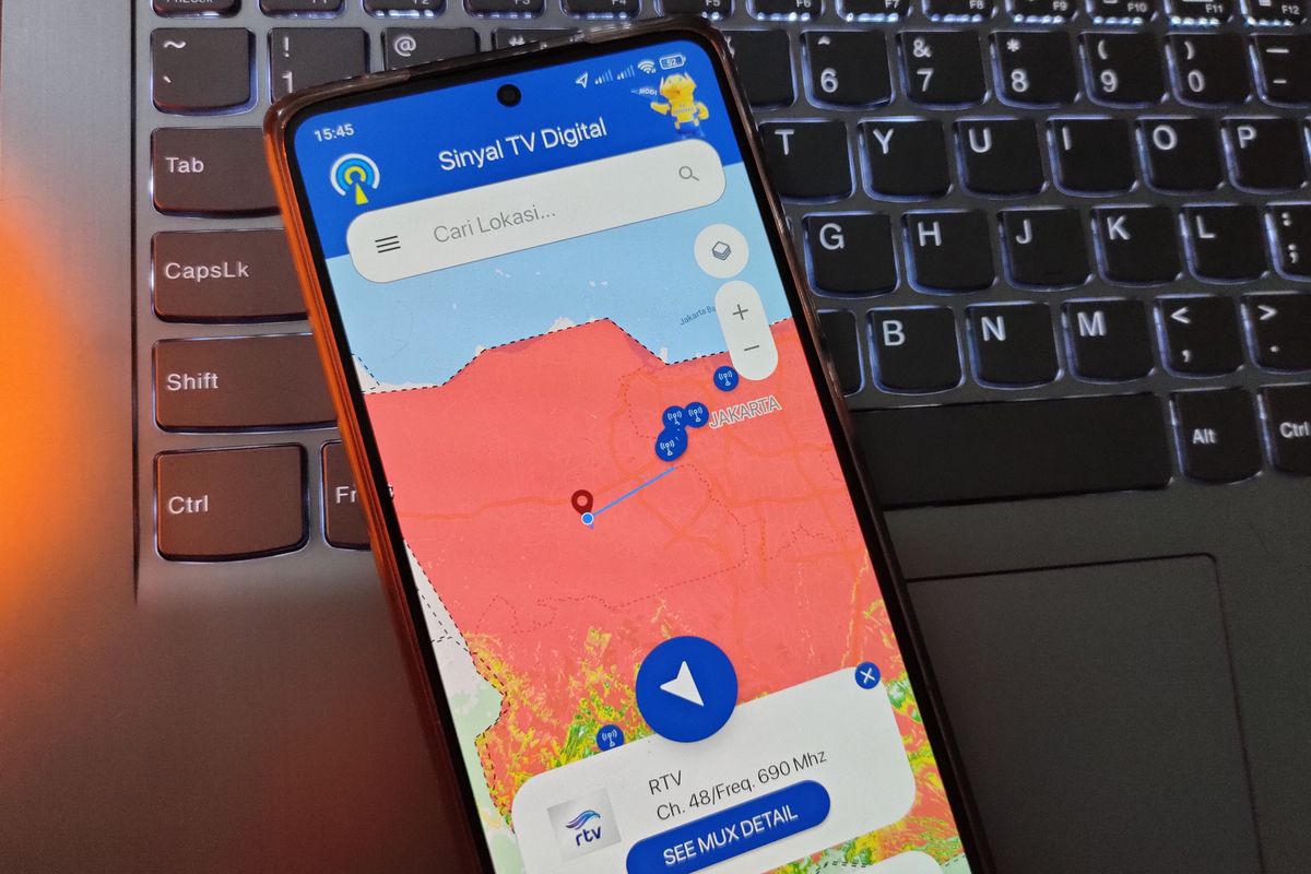 Ilustrasi aplikasi Sinyal TV Digital.