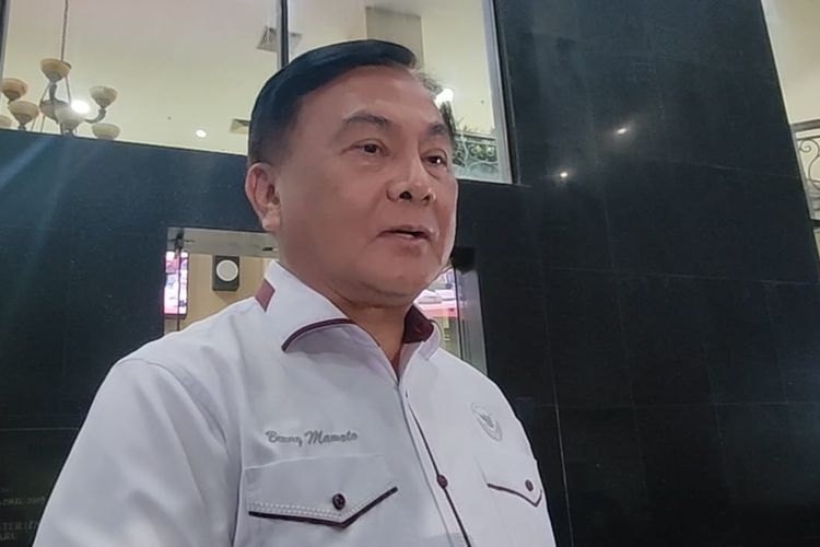 Ketua Harian Kompolnas Benny Mamoto di Mabes Polri, Jakarta, Rabu (22/2/2023).