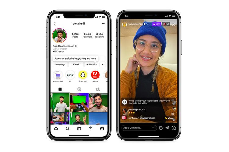 Lewat fitur Instagram Subscription, kreator dapat menawarkan konten eksklusif kepada pengikut yang bersedia membayar biaya langganan bulanan.
