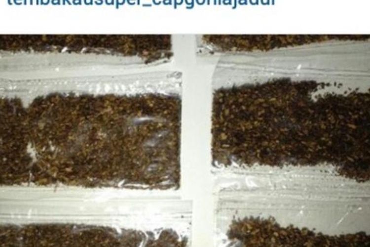 Tembakau super Cap Gorila yang memiliki efek seperti ganja, dijual di Yogyakarta secara online.