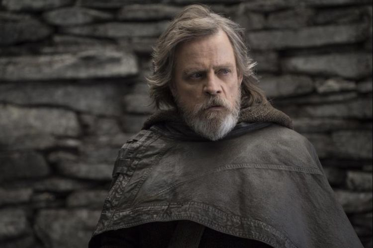 Mark Hamill bermain sebagai Luke Skywalker dalam Star Wars: The Last Jedi.