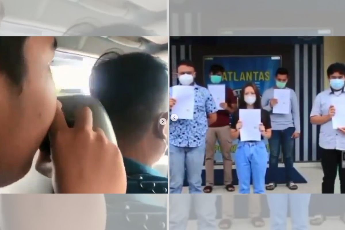 Video mahasiswa menggunakan strobo viral di media sosial. (FOTO: kolase/Instagram)