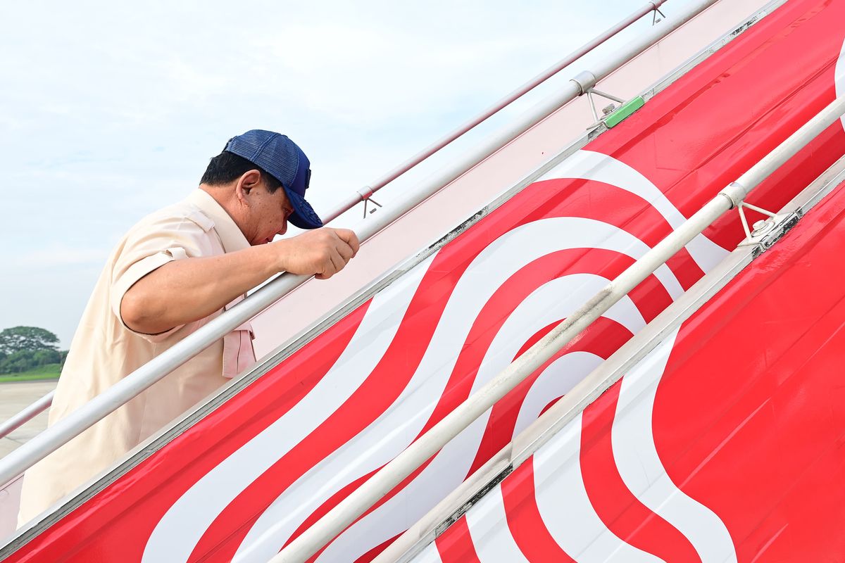 Presiden Republik Indonesia, Prabowo Subianto bertolak ke Kuala Lumpur, Malaysia, pada Minggu (25/5/2025) dari Pangkalan TNI AU Halim Perdanakusuma.