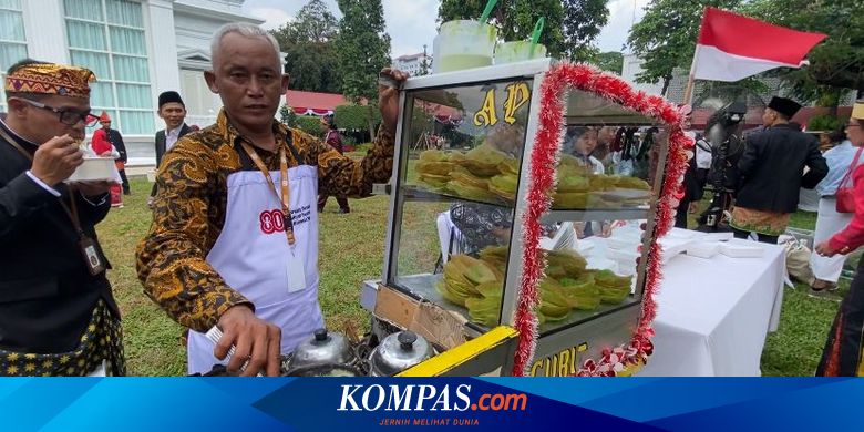 Istana Boyong Puluhan Gerobakan Kuliner Jamu Peserta Upacara HUT RI, Ada Rujak hingga Kerak Telor - Kompas 