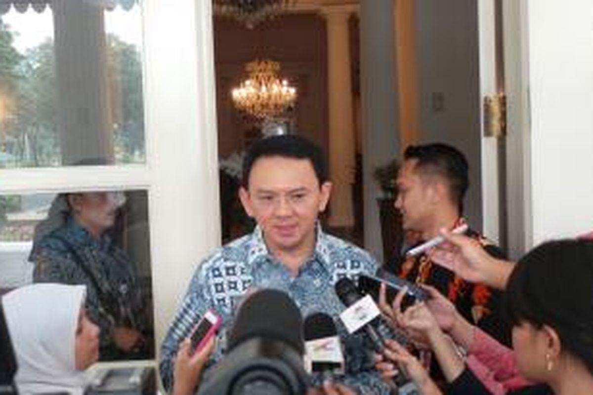 Gubernur DKI Jakarta Basuki Tjahaja Purnama di Balai Kota, Jumat (25/9/2015).