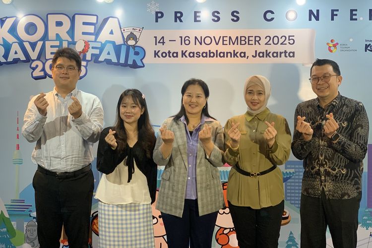 Konferensi pers Korea Travel Fair 2025 di Jakarta Selatan, Kamis (6/11/2025).