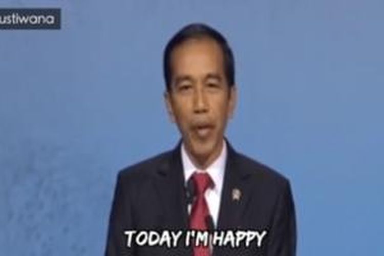 Potongan video parodi Pidato Presiden Jokowi di APEC buatan Eka Gustiwana