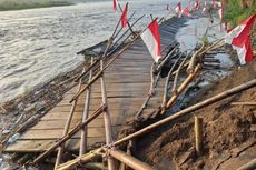 Jembatan Sesek Sungai Progo Jebol Diterjang Banjir dan Sampah, Warga Terpaksa Memutar Jauh
