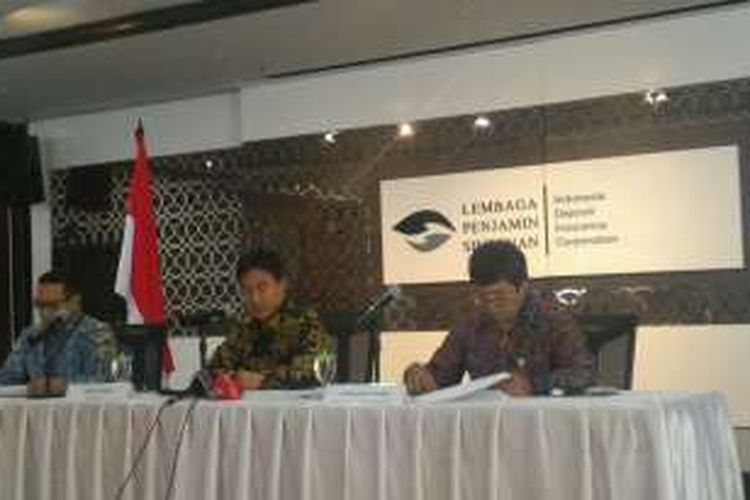 Konferensi pers Lembaga Penjamin Simpanan (LPS) di Jakarta, Kamis (12/1/2017).