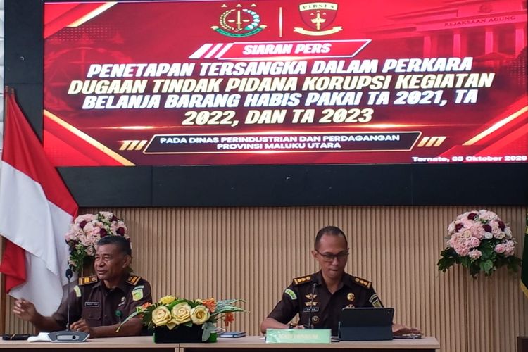 Kejati Maluku Utara Tetapkan 2 Tersangka Korupsi Disperindag, Kerugian Rp 2,6 Miliar
