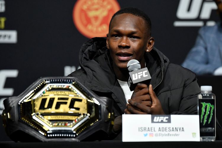 Petarung UFC kelas light heavywight, Israel Adesanya, jelang pertarungan UFC 259 kontra Jan Blachowicz, Minggu (7/3/2021) siang WIB di Las Vegas, Amerika Serikat.