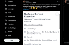 Ramai soal Iklan Lowker Admin Judol Berkedok Customer Service, Jobstreet Nonaktifkan Akun Perusahaan