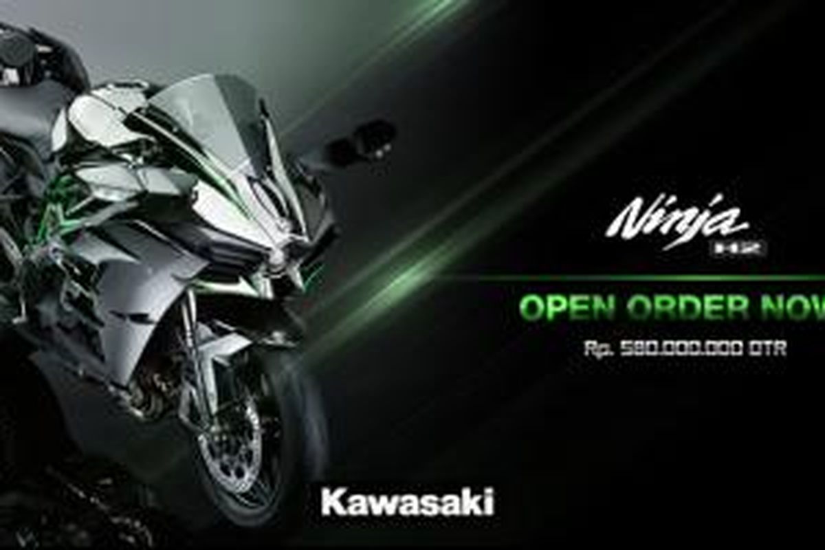 Harga resmi Kawasaki Ninja H2 Rp 580 juta.