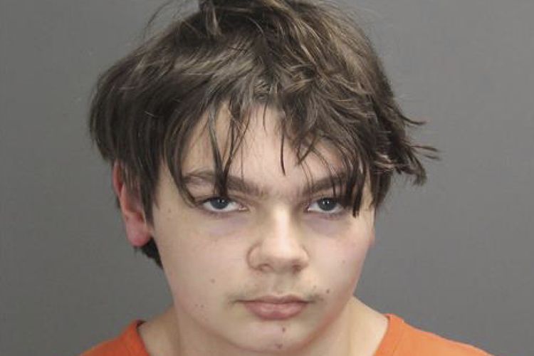 Ethan Crumbley (15), tersangka penembakan di SMA Oxford, Michigan, Amerika Serikat, didakwa sebagai orang dewasa yang melakukan pembunuhan dan terorisme, akibat melakukan penembakan yang menewaskan empat murid pada Selasa (30/11/2021). Foto ini dirilis Kantor Sheriff Oakland County pada Rabu (1/12/2021).