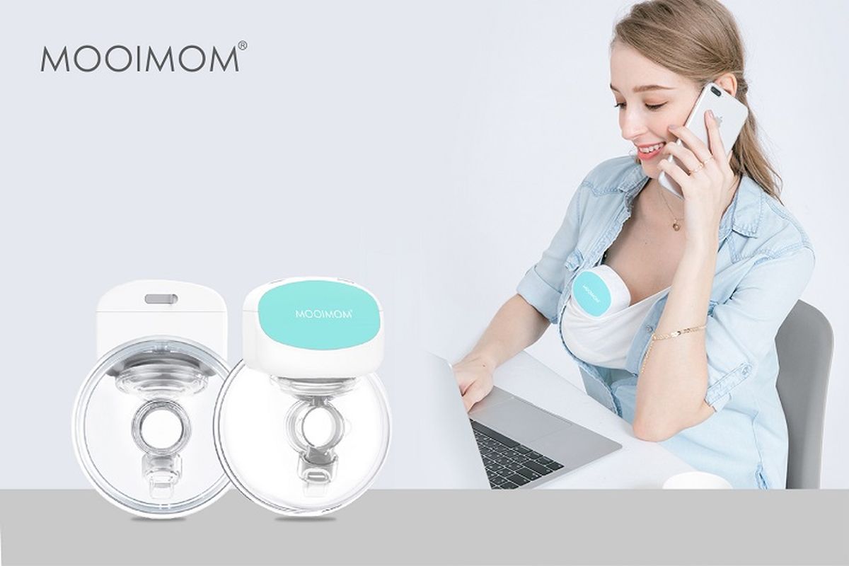 Pompa ASI elektrik MOOIMOM M2 Hands-Free Wireless Electric Breast Pump. 