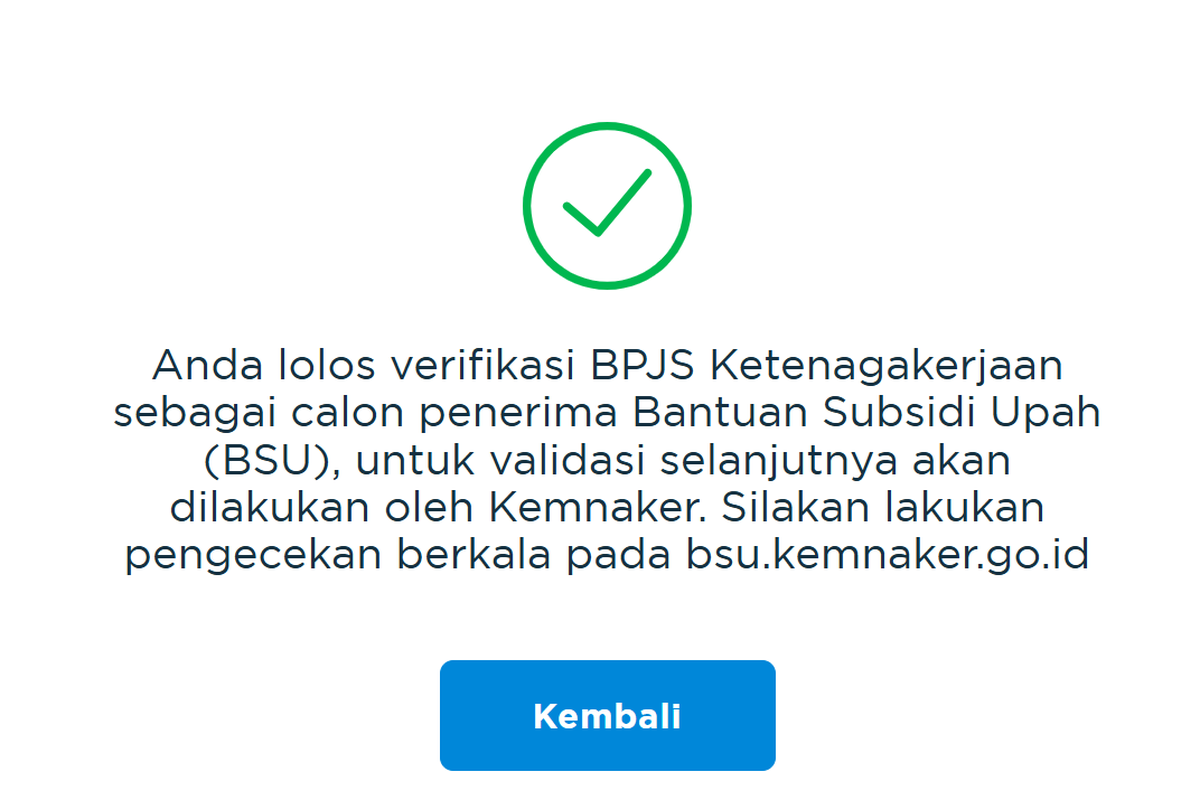 Bantuan Subsidi Upah (BSU) 2025. Tanda lolos verifikasi BSU 2025 ternyata tidak menjamin pekerja bakal dapat pencairan BSU 2025.