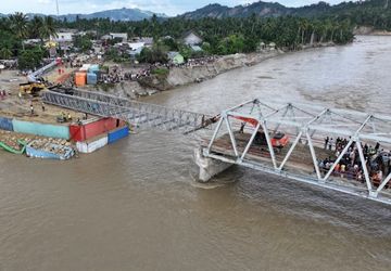 Tersisa Satu Titik Pemasangan Jembatan Bailey di Padang Pariaman
