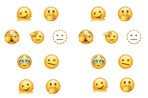 Arti Emoji Wajah Mengintip, Wajah Titik-titik, dan Wajah Meleleh di WhatsApp