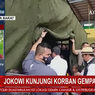 Jokowi Kunjungi Korban Gempa di Posko Pengungsian Lapangan Prawatasari