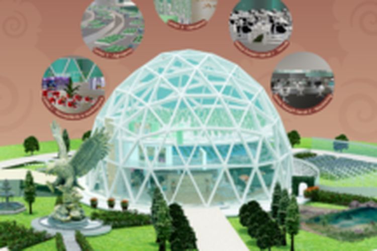 Dome futuristik pertanian untuk IKN, konsep mahasiswa Universitas Brawijaya (UB).