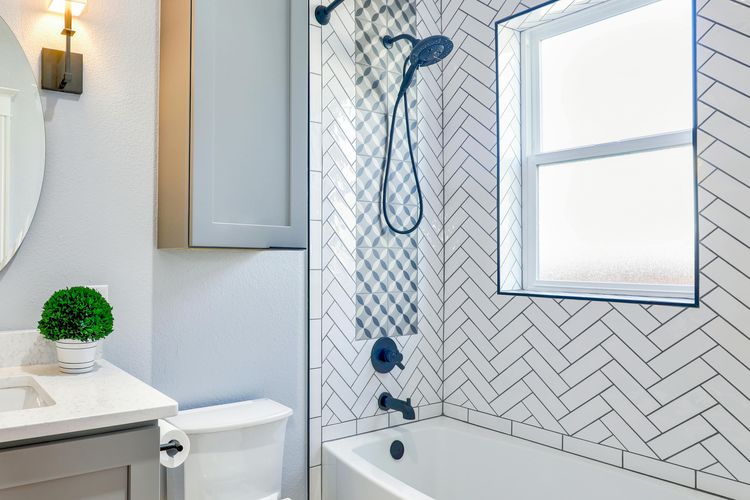 Ilustrasi kamar mandi. 