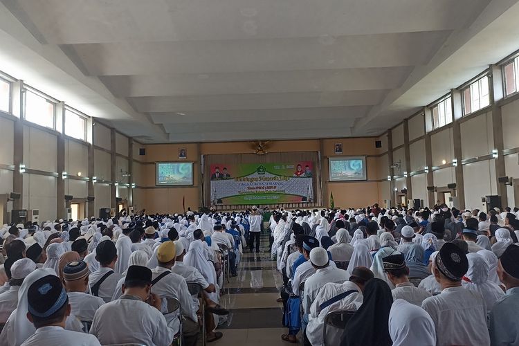Pembekalan jemaah haji di Universitas Islam Negeri (UIN) Walisongo Semarang, Jawa Tengah, Kamis (9/5/2024).