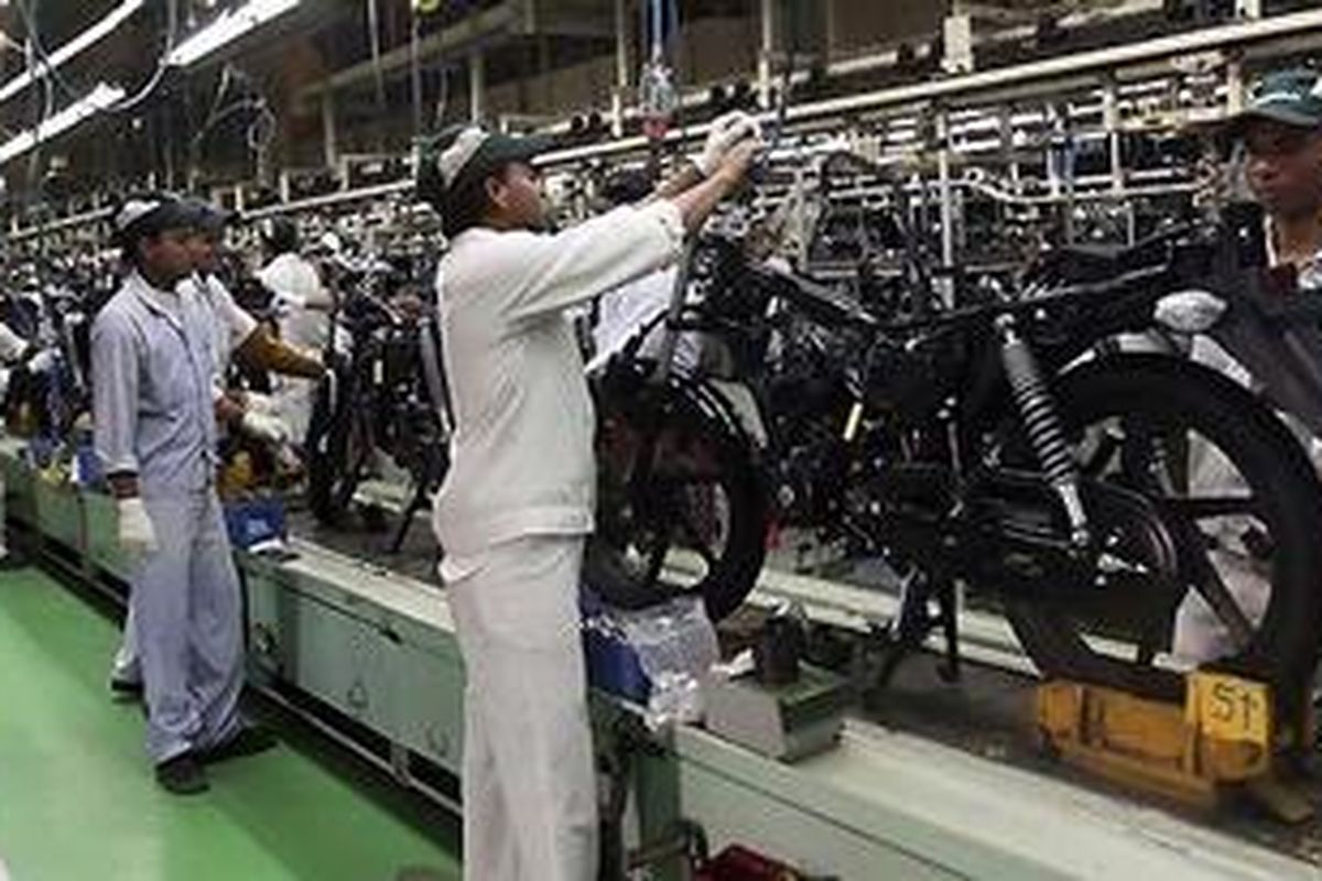 Pabrik sepeda motor Honda di Manesar, India