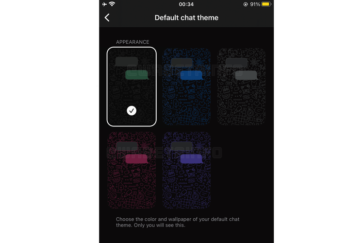 Fitur Chat theme di iOS