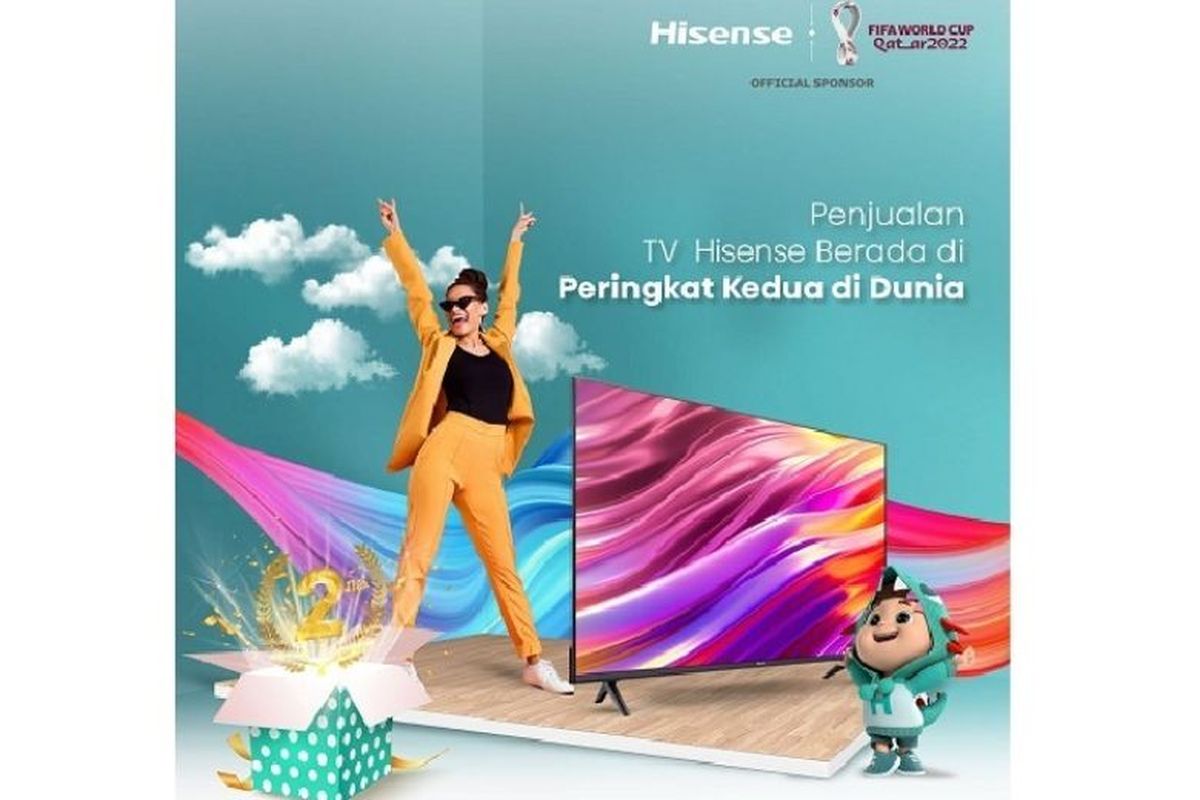 Produk TV Hisense raih peringkat kedua penjualan tertinggi di dunia 

