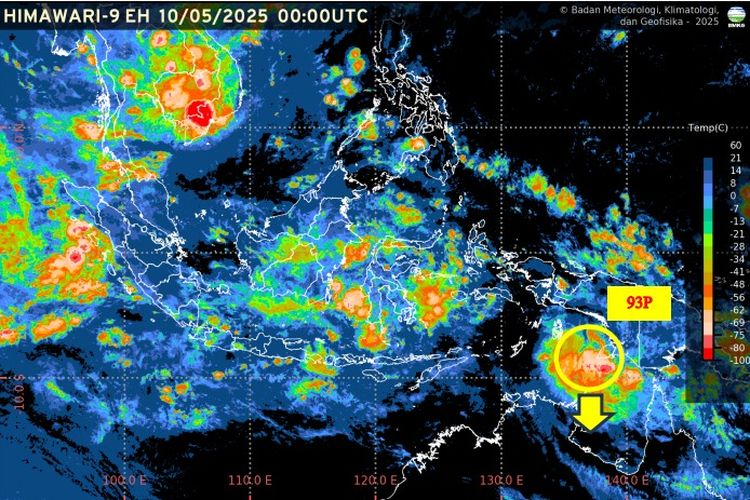 BMKG Deteksi Bibit Siklon 93P Saat Musim Kemarau, Waspada Cuaca Esktrem