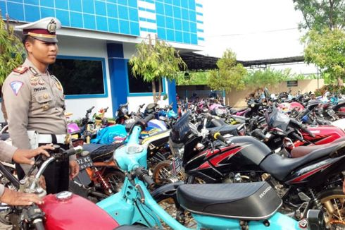 Di Jombang, Ratusan Motor Modifikasi Disita Polisi Jelang Tahun Baru