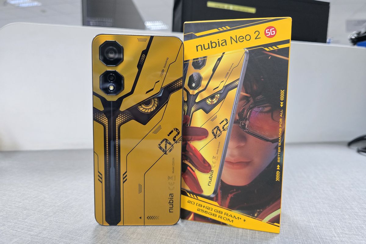 ZTE Nubia Neo 2 5G varian warna Sunfire Yellow. Ponsel gaming ini dibanderol dengan harga Rp 3 juta (8/256 GB).