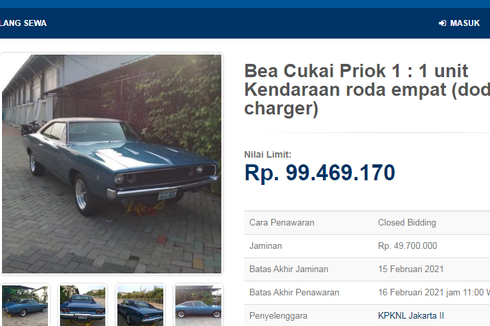 Dilelang, Harga Dasar Jeep Cherokee Rp 13 Jutaan, Dodge Charger Rp 99 Jutaan