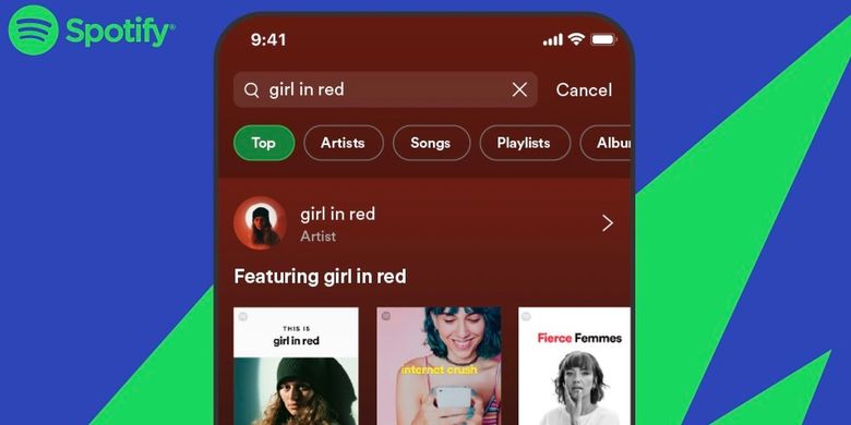 Fitur pencarian baru di aplikasi Spotify