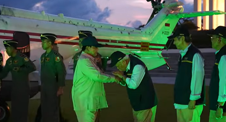 Pertama Kali, Prabowo Mendarat di IKN Setelah Jadi Presiden