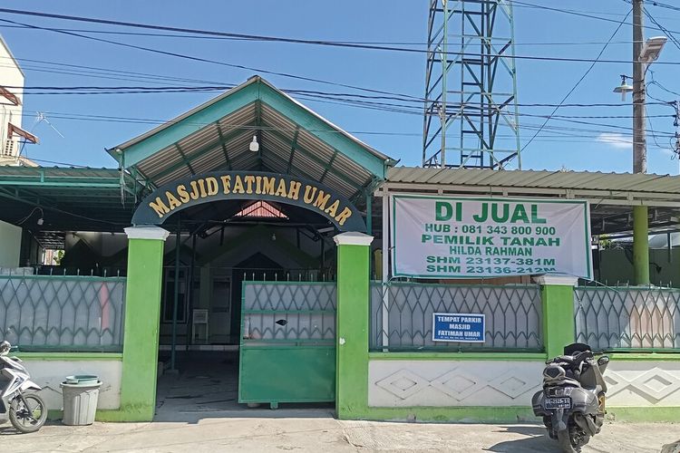 Masjid Fatimah Umar yang hendak dijual pemilik lahan di kawasan BTN Makkio Baji, Kelurahan Bangkala, Kecamatan Manggala, Kota Makassar, Sulawesi Selatan (Sulsel), Senin (15/7/2024).