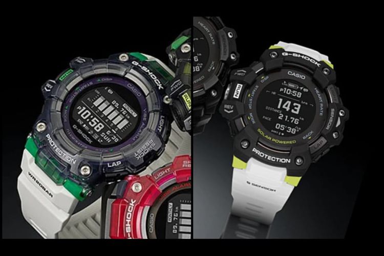 Sekilas tampilan G-Shock GBD-100SM (kiri) terlihat mirip dengan seri GBD H-1000 (kanan), meski harga keduanya terpaut jauh.