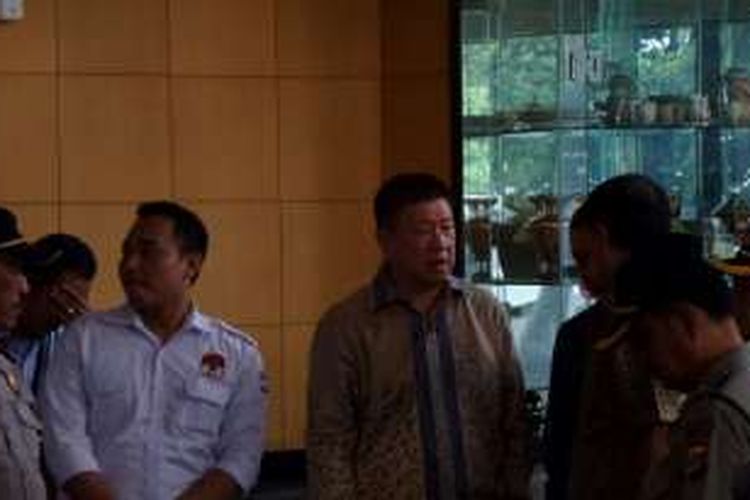 Chairman Agung Sedayu Group Sugianto Kusuma alias Aguan di Gedung KPK, Jakarta, Selasa (19/4/2016).