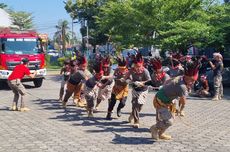 Serunya Lomba Tarik Truk Damkar Anggota Satpol PP Banyumas