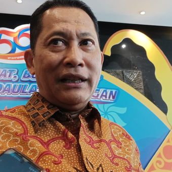 Direktur Utama Perum Bulog Budi Waseso  saat ditemui di Kantor Perum Bulog, Jakarta, Rabu (18/10/2023). Budi Waseso diangkat jadi Komisaris Semen Indonesia.