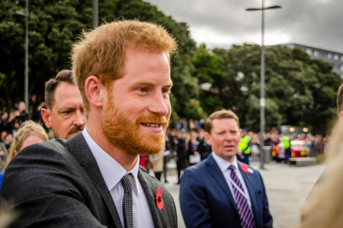 Pangeran Harry di Wellington War Memorial di Selandia Baru, (28/10/2018).