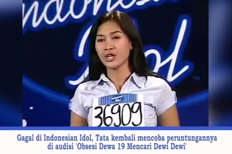 Tata Janeeta saat mengikuti ajang pencarian bakat Indonesian Idol.