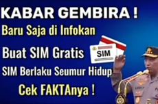 Viral Biaya Bikin SIM Gratis, Ternyata Hoaks