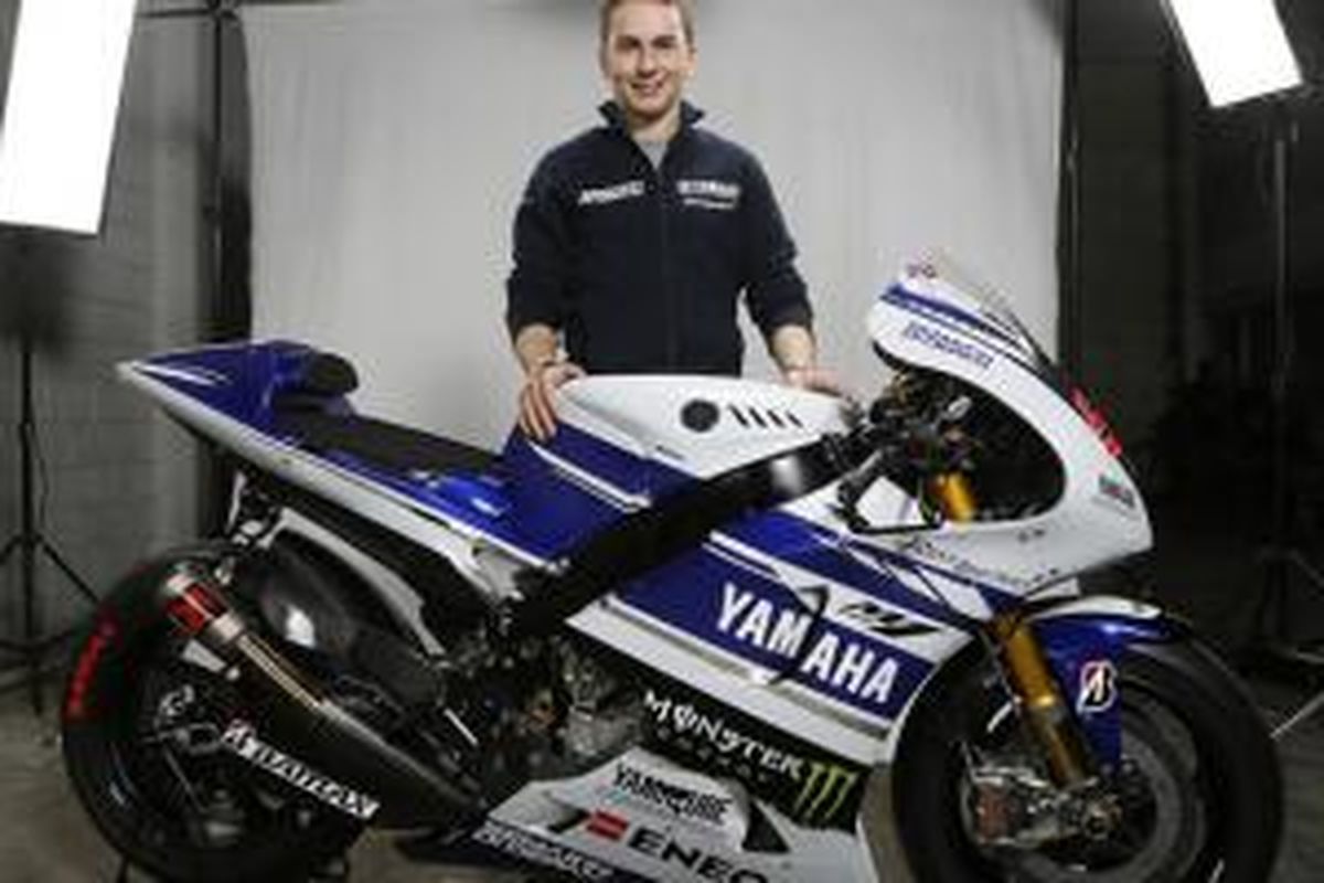 Yamaha meluncurkan livery/ corak baru YZR-Mi MotoGP di Indonesia.