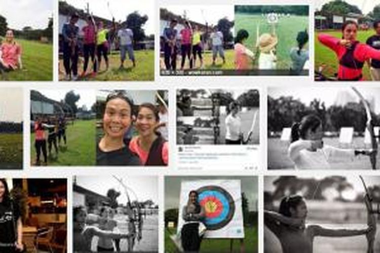 Foto-foto yang beredar di dunia maya menunjukkan Chelsea Islan (19), Dian Sastrowardoyo (33), dan Tara Basro (24), saat memerankan atlet panahan Indonesia dalam film 3 Srikandi yang disutradarai Iman Brotoseno. 
