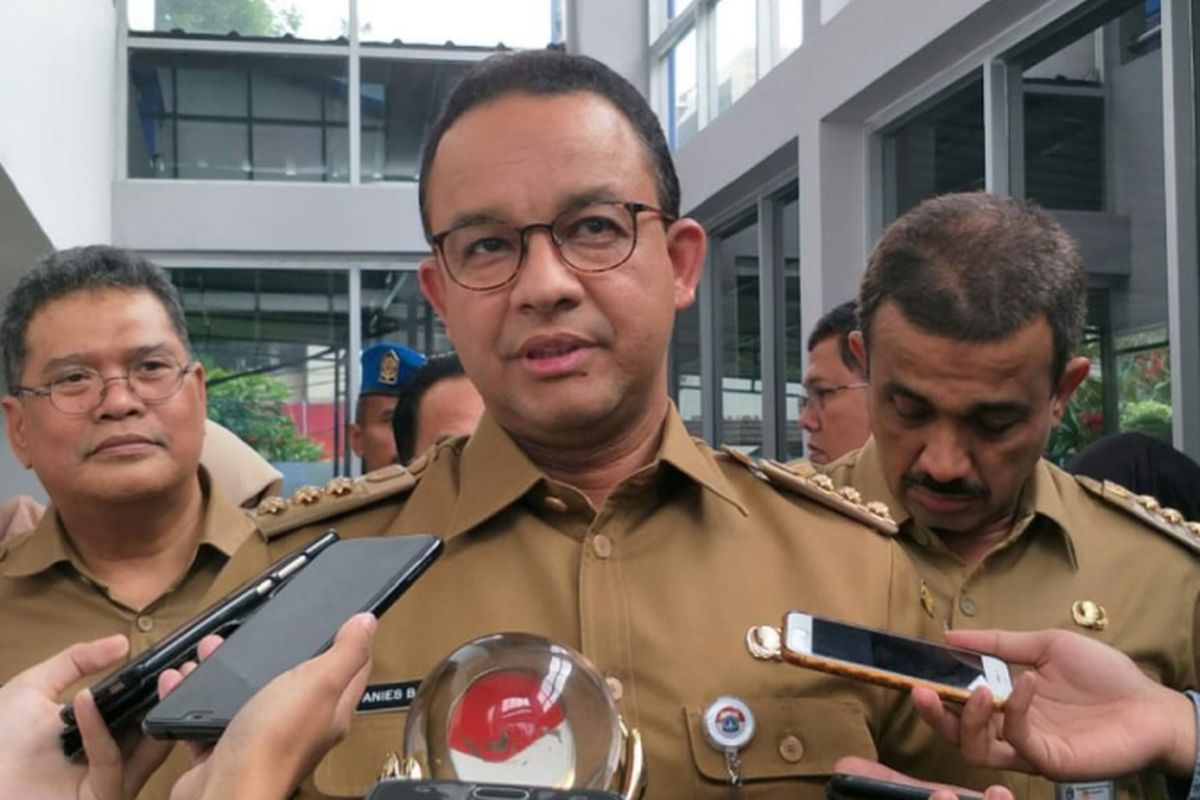 Gubernur DKI Jakarta Anies Baswedan di kawasan Rawamangun, Jakarta Timur, Senin (10/12/2018).