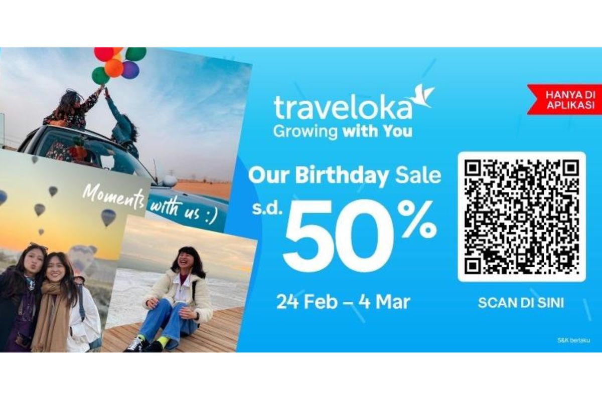 Traveloka hadirkan promo menarik sebagai bagian dari ulang tahun ke-13.