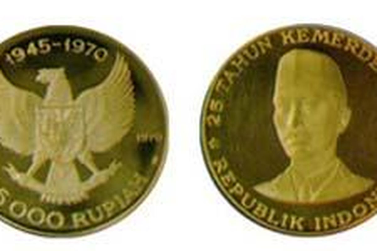 Uang koin emas pecahan Rp 25.000